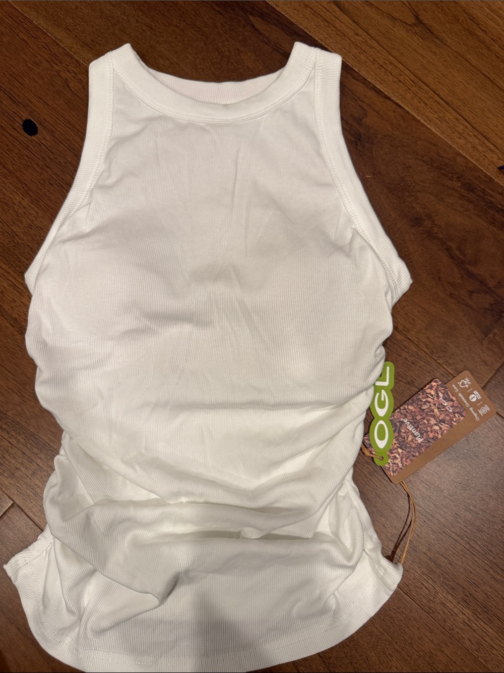 OGL White Ribbed Tank Top